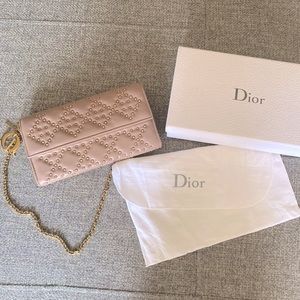Lady Dior Croisiere Chain Wallet Cannage Studded Leather